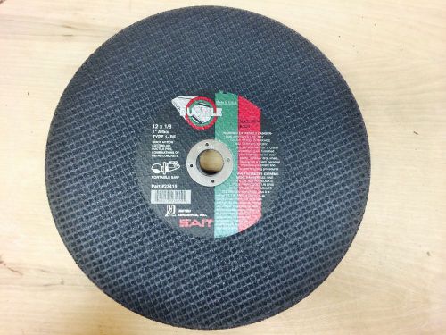 12&#034; x 1/8&#034; CUT-OFF DUCTILE WHEEL 1&#034; ARBOR TYPE 1-BF UA SAIT #23415 (NN0135-8)