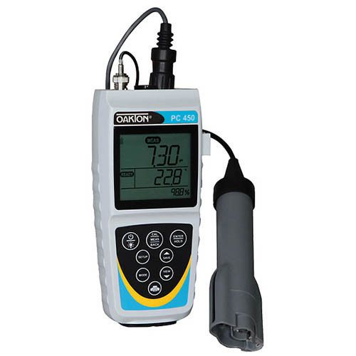 Oakton wd-35630-10 pc 450 ph/mv/con/tds/psu/temp. meter w/combi-probe for sale