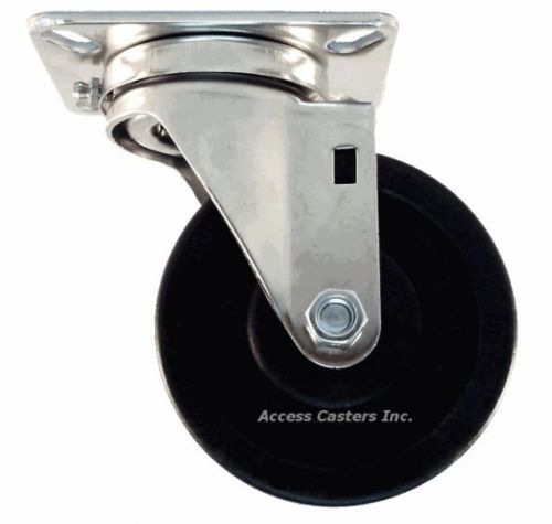 4RBKHS 4&#034; x 1-3/8&#034; High-Temperature Phenolic Swivel Caster, 300 lbs Capacity