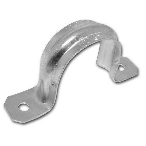 Morris 19439 Heavy Duty Rigid Pipe Strap, Steel, 2 Holes, 1-1/4&#034; (Pack of 20)