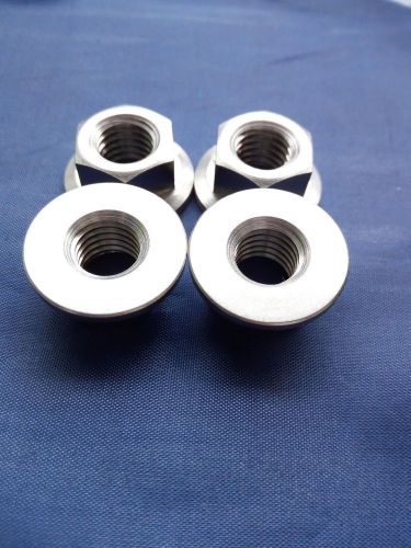 4pcs M10 Flange Lock Titanium Alloy Nut Ti Nut 1.5mm 1.25mm Pitch Thread Nuts