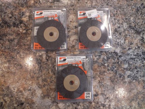 Dynabrade Sanding stars 120 150 180 Grit 4&#034; NEW Sealed