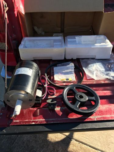 90 VDC Motor, 245W, 1800 RPM, Pulleys And Belt