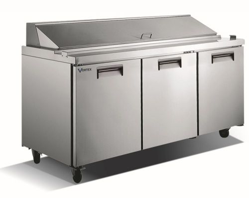 Vortex  3 door 18 pan salad/sandwich prep table  v-72spt-3-18 for sale