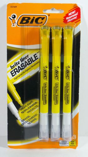 New Bic Brite Liner Erasable Highlighter 2 3 Packs, 6 Highlighters Total # 35169