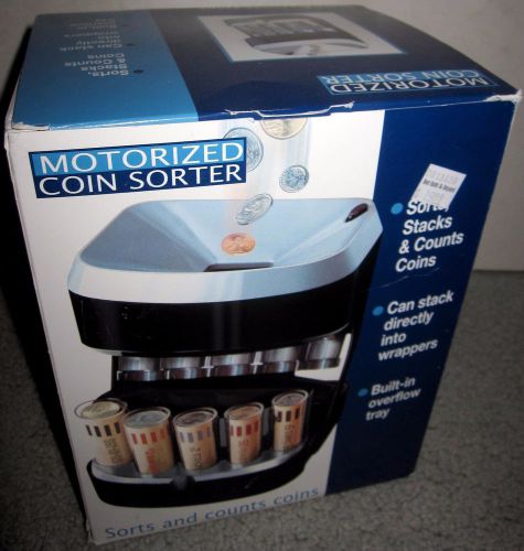 Magnif MOTORIZED COIN SORTER Sorts, Stacks and Counts Up To 20 Coins At A Time