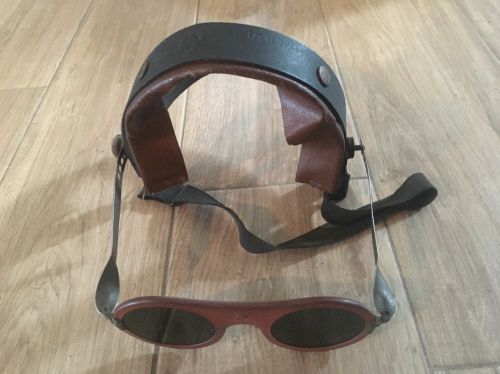 vintage welding glasses Green lens steampunk fibreboard