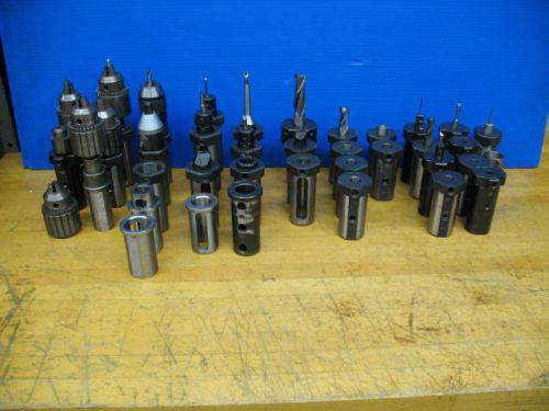 40+ PCS 1-1/2&#034; DIA. BORING BAR HOLDERS DRILL CHUCKS, BORING HEAD CNC LATHE