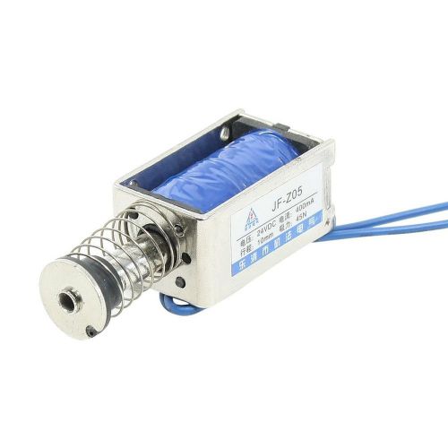 Uxcell Push Type Open Frame Solenoid Electromagnet 45N 9.9 lb. 10 mm DC 24V 4...