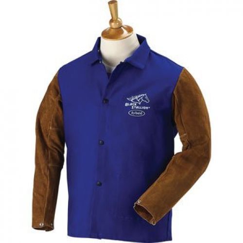 Revco BLACK STALLION Hybrid 9 oz. FR and Cowhide Welding Coat - 30&#034; Royal