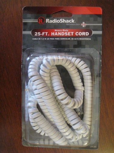 RADIO SHACK HEAVY DUTY 25-ft. HANDSET CORD SEALED IN PKG