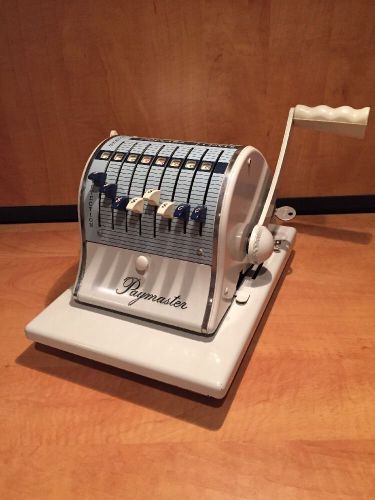 Paymaster Check Printer Writer Machine S-1000 Vintage Lockable Dollars Cents EUC