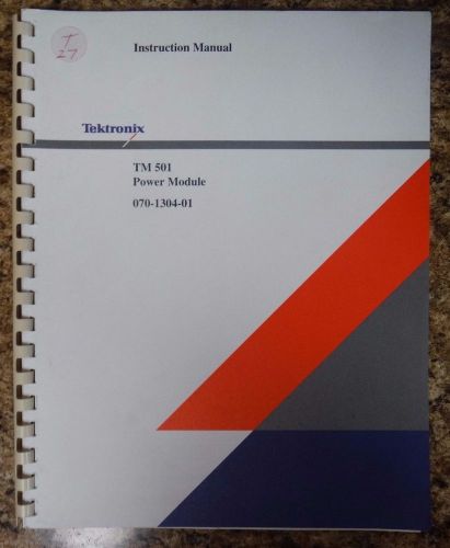 Tektronix TM 501 Instruction Manual