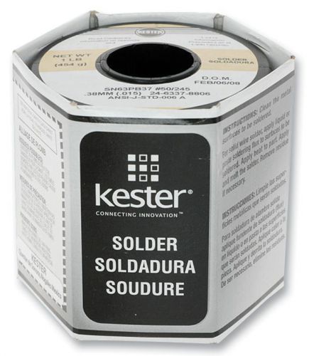 KESTER SOLDER 24-6337-8806 SOLDER WIRE 63/37 SN/PB 183 C 1LB