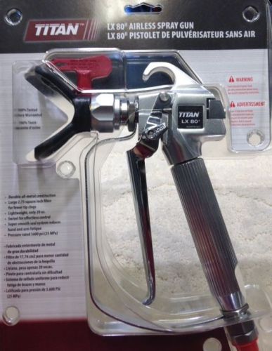 Titan lx 80 4 finger airless paint spray gun free tip and filter 580100 580-100a for sale