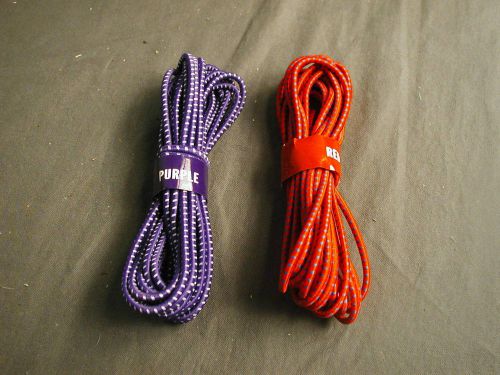 RED &amp; PURPLE ELASTIC CORD - NEW - APR 4 FEET EACH