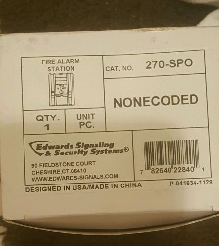 3  new edwards signaling fire alarm boxes 270-spo for sale