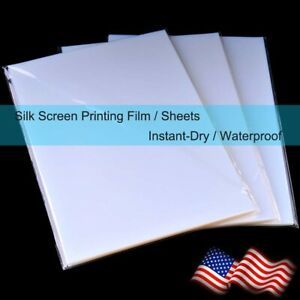 8.5&#034;x11&#034; Waterproof Silk Screen Printing Transparency Inkjet Film 25 sheets