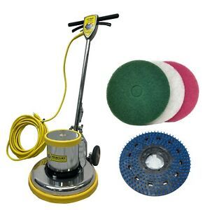 [PREMIUM] Mercury 17&#034; 1.5 HP, 175 RPM Floor Machine - USA MADE W/Brush &amp; Pad