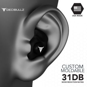 Decibullz Custom Molded Earplugs (Black)