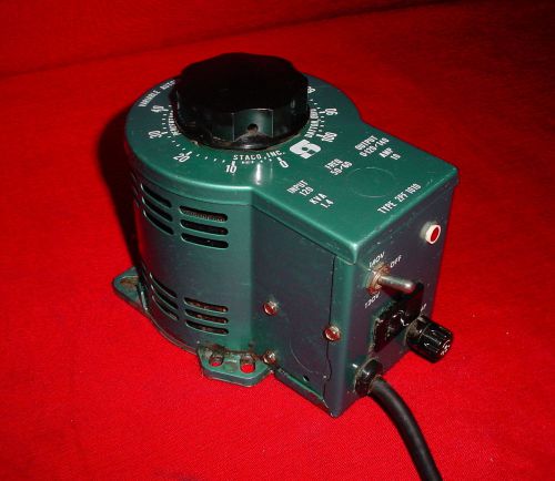 Staco variac type 2pf 1010 variable auto transformer 120v 1.4kva 10a for sale