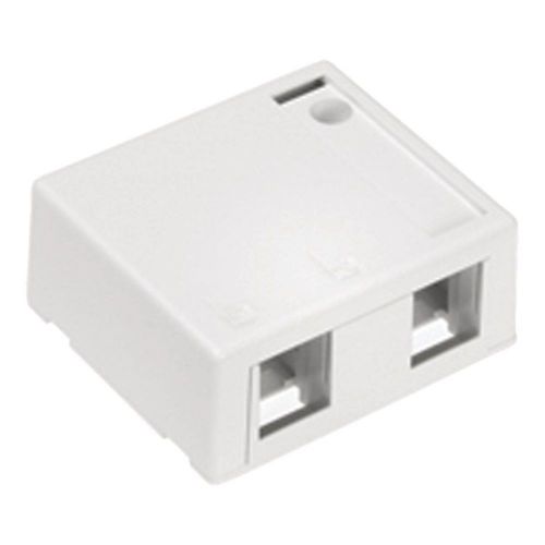 LEVITON 41089-2WP QuickPort® 2-Port Surface-Mount Housing (White)