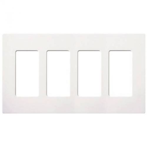 Claro Wallplate 4 Gang Designer No Visible Screws White CW-4-WH CW-4-WH