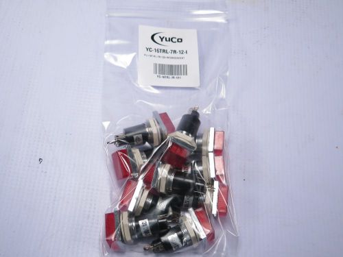 Lot of 10 new yc-16trl-7r-12-i miniature incandescent pilot light 12v ac 16mm for sale