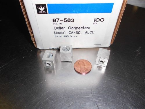 100 Ideal Collar Connectors 87-583, 4-14 AWG Wire, Screw type Lug ALCU