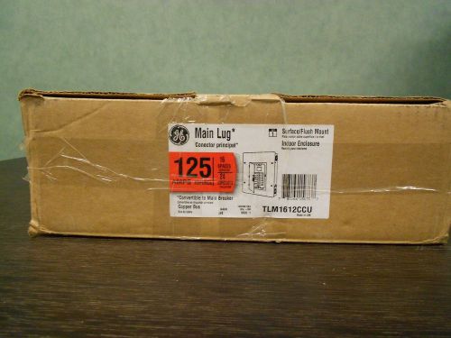 GE TLM1612CCU 1 Ph Main Lug, Convertible Load Center, 125 Amp, 16 Circuit