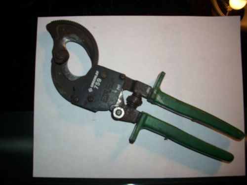 Greenlee 759 Compact Ratchet Cable Cutter ~ &#034;Great Deal&#034;