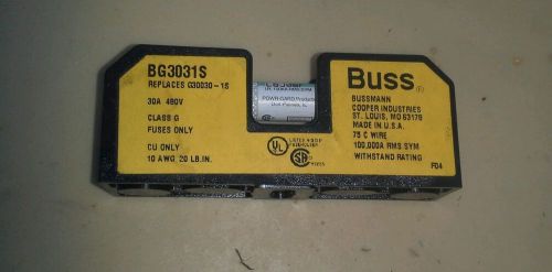 BUSSMANN BG3031S Fuse Block,30 A,480vac