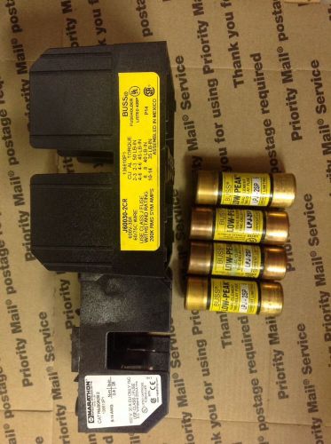 BUSS J60030-2CR MARATHON R6J30A2B2 FUSE BLOCK BUSS LPJ-2SP FUSES LOT