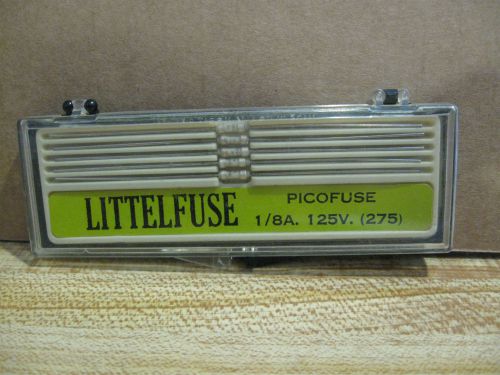 3- Littelfuse, Picofuse, 1/8A. 125V. ( 275 ) 5 Fuse Pack