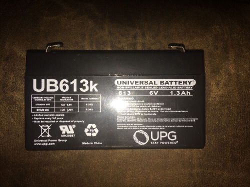 BATTERY UNIVERSAL UB613, 6V 1.3AH RECH. SLA