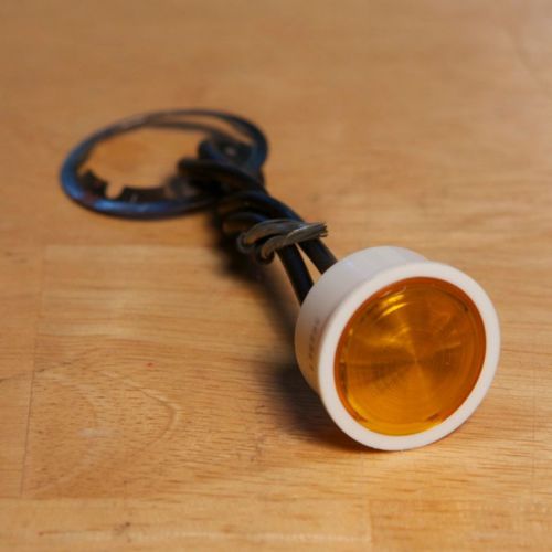 Panel Mount 1&#034; Round Neon Lamp Indicator Light 120V AC - Amber 2620K3