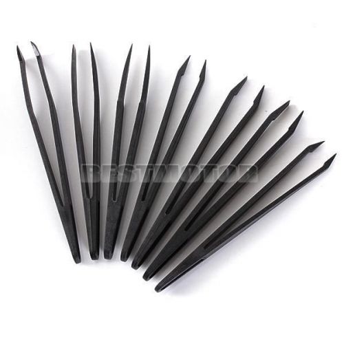 7Pcs Precision Anti static Tweezer Heat Resistant Straight Repair Tools Kit Set