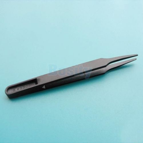 Black Plastic Anti-static Tweezers Watch Repair Semiconductor Industrial Tool