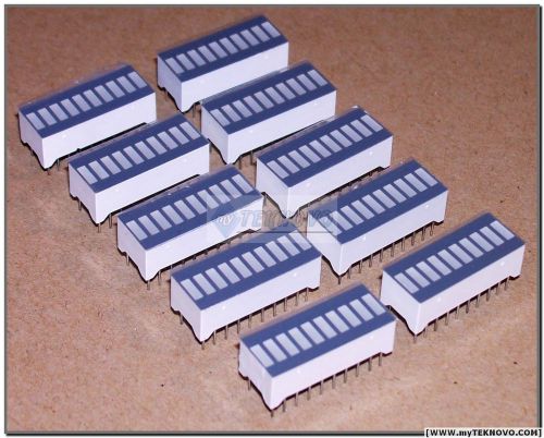 20 pcs BLUE LED BARGRAPH Array 10-Segments 100 mcd High Intensity NEW USA