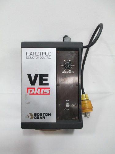 Boston gear ves 3 ratiotrol ve plus 90/180v-dc 3hp motor drive d261524 for sale