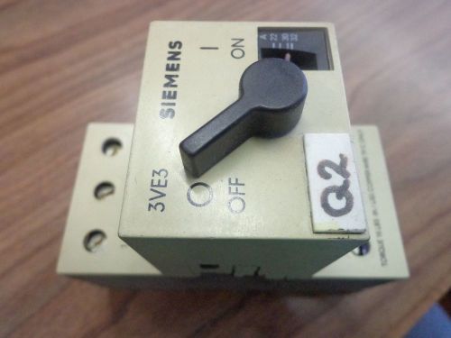 SIEMENS MANUAL MOTOR CONTROL 3VE3000-2PA00 USED