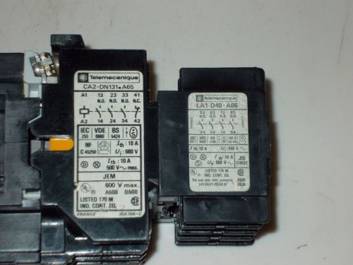 TELEMECHANIQUE CA2 D131 A 65 with LA1-D40 A 65 Contactor