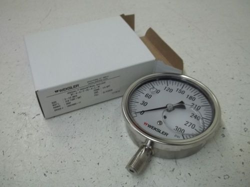 WEKSLER BY-4-3-Y-PJ-4-L-W GAUGE 0-300 PSI *NEW IN A BOX*