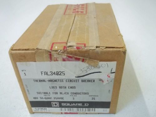 SQUARE D FAL34025 CIRCUIT BREAKER *NEW IN A BOX*