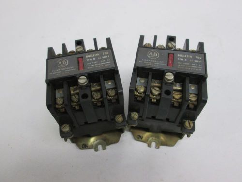 LOT 2 ALLEN BRADLEY 700-N220A1 TYPE N 120V-AC 10A AMP PILOT DUTY RELAY D305077