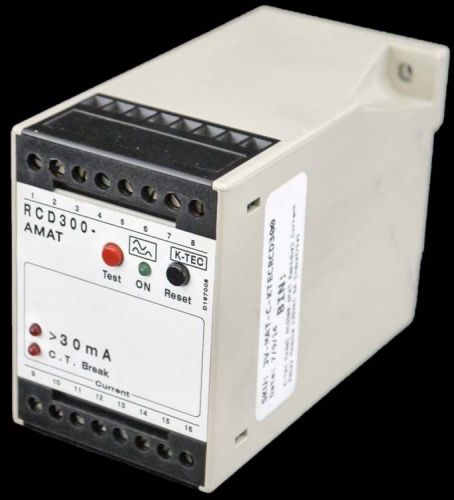 K-Tec Model RCD300-AMAT Residual Current Relay Module 125VAC 5A Industrial