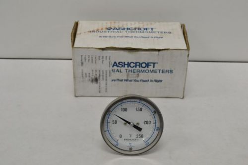 NEW ASHCROFT 7YA-33337-017 THERMOMETER NPT TEMPERATURE 0-250F 3 IN B206557