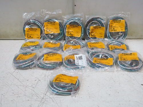 16 TURCK RKF 50-2M MINIFAST RECEPTACLES CORDSETS