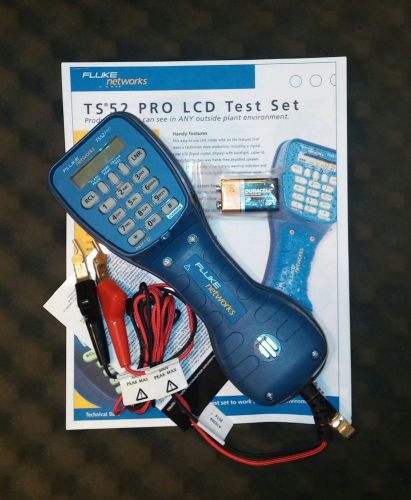 New fluke networks ts52 pro lcd test set buttset for sale