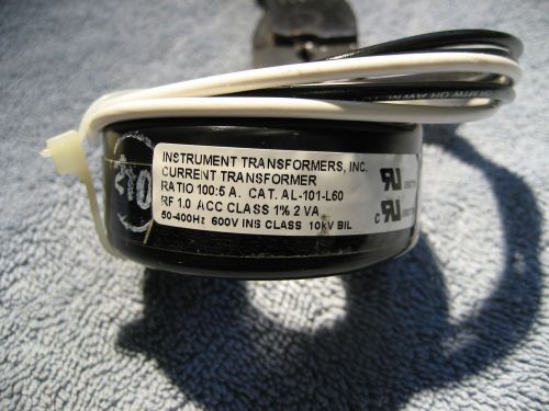 INSTRUMENT TRANSFORMER INC 100:5 A  # AL-101-L60   CT   CURRENT TRANSFORMER